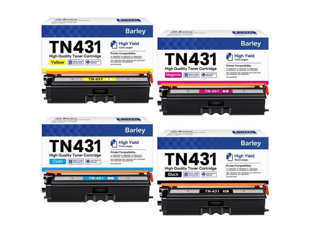 TN-431 TN431 4-Color Toner Cartridge Set 4 Pack Compatible TN431 TN-431 MFC L8900CDW Toner Cartridges Replacement for Brother TN431 TN-431.