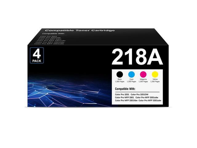 218A Toner Cartridges 4-Pack Compatible Replacement for HP Color Pro MFP 3301SDW 3301CDW 3301FDW 3201DW Printer 3301 3201 Series W2180A W2181A...