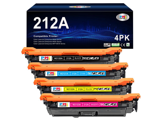 212A Toner Cartridges 4 Pack Replacement for HP 212A Toner M554,M555 M578 Compatible for HP Color LaserJet Enterprise M554,M555,MFP M578 M554dn,...