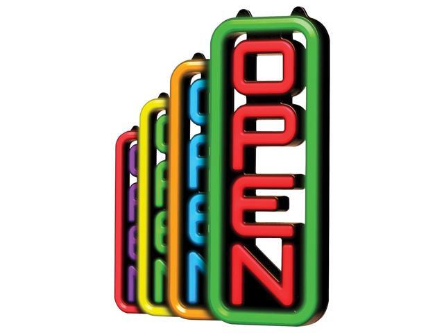 Led Open Sign for Business Stand Out with 64 Super-Bright Color Combos to Match Your Brand - Programmable Neon Flash, or Scroll 8 x 19 inch