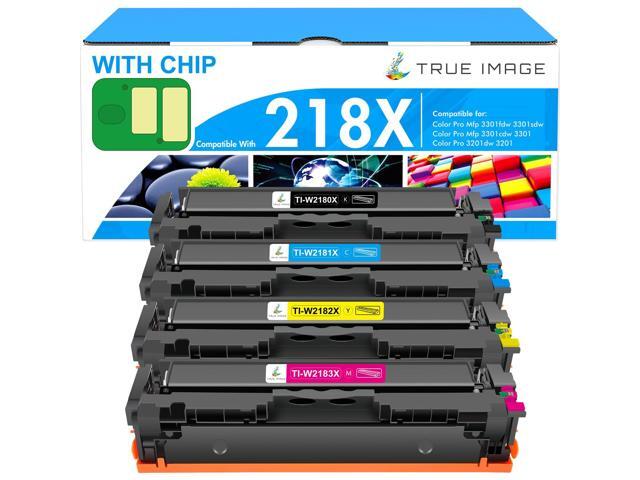 218X Toner Cartridges 4 Pack 218A for HP 218X 218 W2180X 3301cdw 3201dw Compatible for HP Color LaserJet Pro MFP 3301fdw 3301 3301cdw 3301sdw...