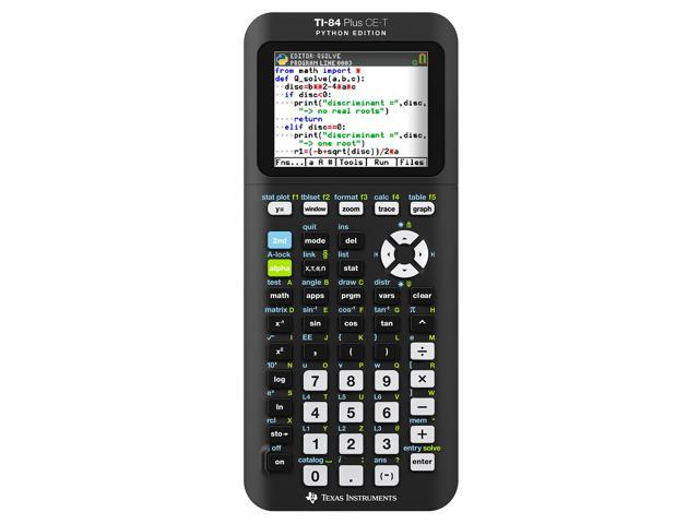 TI-84 Plus CE-T Python Edition Graphical Calculator (Colour Display) Black