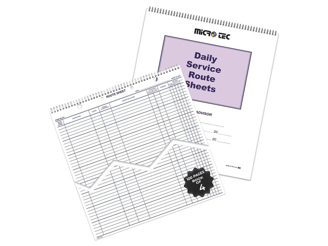 Automotive Service Route Sheets Heavy-Duty Spiral Bound 12'x15' Daily Schedule & Appointment Planner Tag Stock with Blue Ink for Service...