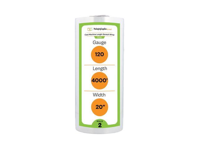 PSBM Machine Stretch Wrap, 2 Rolls 19.7 Inch x 4000 Feet 120 Gauge Heavy Duty Clear Plastic Wrap Industrial Strength Shrink Film for Moving,...