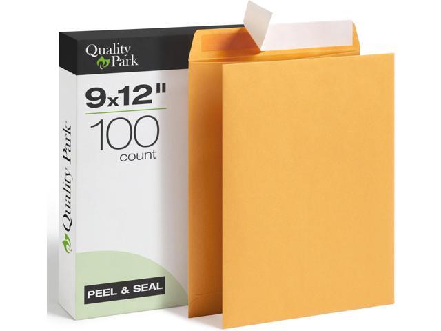 9' x 12' Self-Seal Catalog Envelopes, for Mailing, Organizing and Storage, Brown Kraft, Heavy 28-lb Paper, (QUA44562) 100 Count (Pack of 5)