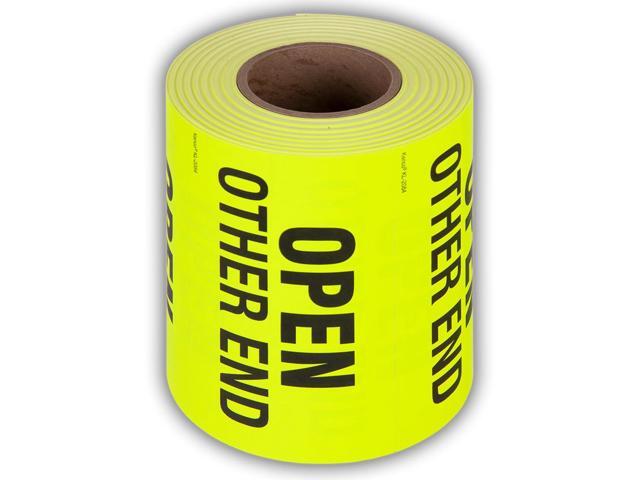 3' X 5' Open Other End Fluorescent Shipping Label Stickers for Shipping or Packing -500 Adhesive Labels Per Roll (10 Pack)