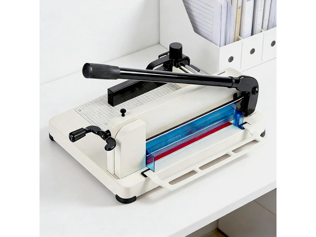 Paper Cutter Heavy Duty - 400-Sheet A4 Guillotine 1.57in Cutting Thickness Paper Cutter Guillotine Style, Hss Sharp Blade, Safety Lock+Shield,...