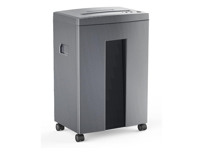 SD9611 Quiet P4 Cross Cut Shredder, 18-Sheet 60 Min Gray ETL Ultra quiet P4 cross cut shredder, 18-sheet capacity, 60 mins continuous run, P4...
