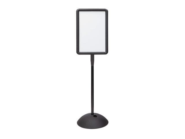 Write Way Dry Erase Board Rectangle Sign, Rectangular Dual-Sided and Magnetic for Indoor and Outdoor Use, 65'in Height, Black