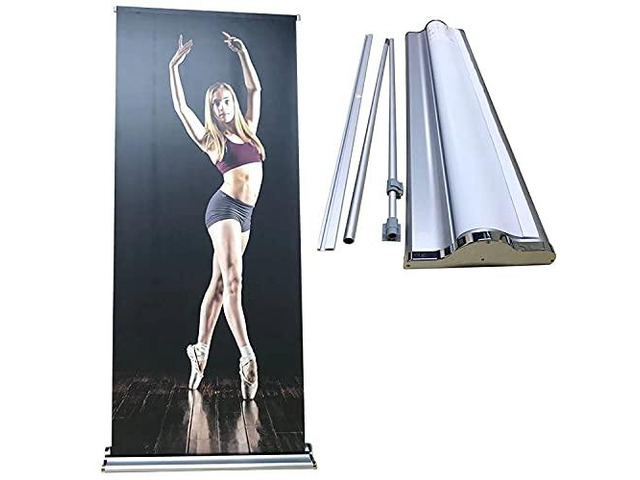 36' x72-92 INCHES Deluxe Retractable Banner Stand (Stand ONLY) with Carrying Padded Canvas Bag