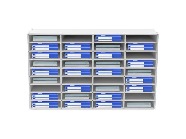 Literature Organizer 36 Slots Desk File Literature Sorter Mailbox Sorter Paper and Mail Organizer Desktop Paper Storage Holder for Home, Office and.