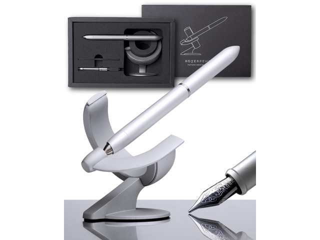 Hoverpen Future - Luxury Fountain Pen, Schmidt Nib (Fine), Converter, Extra Refill, Futuristic Aesthetic, Aerospace Metal, Best Pen Gift Set for...