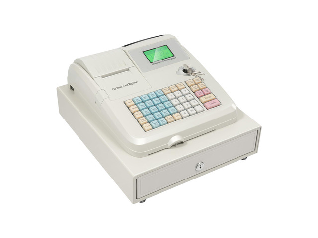 Digital Cash Register, 110-240V 48 Keys Cash Box 8-Digit LED Screen Money Registers Cash Machine Cash Register Drawer with Multiple Payment Methods...