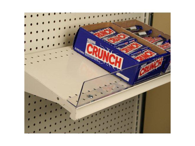 3' H Acrylic Front Fence for Gondola or Wood Shelf with 1/4' Holes - Clear - 36' L - 10 Pack