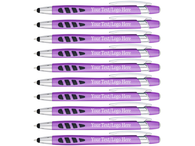 Personalized with Your Custom Logo or Text Pens-300 Pack Bulk-for Businesses, Parties, and Events, 2 in 1 Capacitive Stylus & Ballpoint Pen...