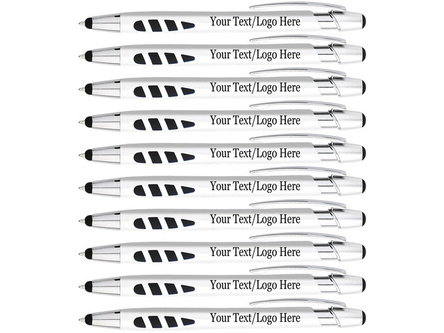 Personalized with Your Custom Logo or Text Pens-300 Pack Bulk-for Businesses, Parties, and Events, 2 in 1 Capacitive Stylus & Ballpoint Pen...