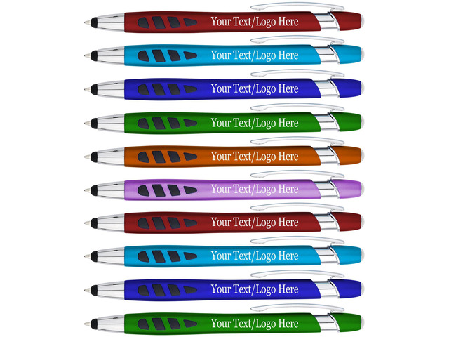 Personalized with Your Custom Logo or Text Pens-300 Pack Bulk-for Businesses, Parties, and Events, 2 in 1 Capacitive Stylus & Ballpoint Pen...