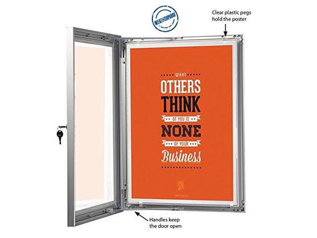 Enclosed Bulletin Board for Outdoor Use with Locking Door,Weatherproof, Easy to Change, (22x28)