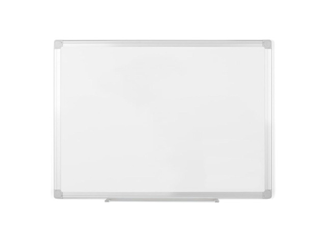 Earth Series Double Sided Melamine Dry Erase Board, 100% Recycled Frame, Snap-On Marker Tray, 48' x 72', Aluminum Frame
