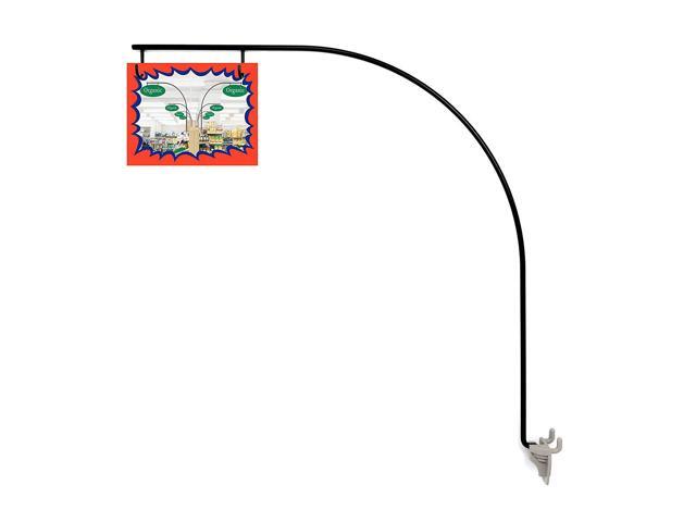 Curved Gondola Aisle Sign Holders, Store Walkway & Hallway Labeler, Black, 20 Pack