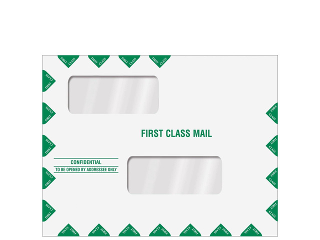 Double Window Tax Return Envelope 10' x 13' Peel & Seal, 100/Pk