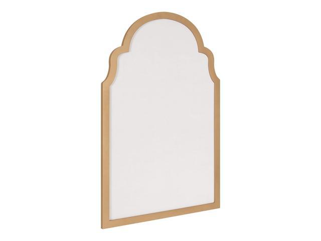 Holbrook Glam Framed Arch Fabric Pinboard, 24 x 36, Gold, Decorative Modern Bulletin Board for Wall