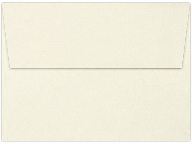 A6 Classic Linen Invitation Envelopes 4 3/4' x 6 1/2' Natural White 70lb. Text 500 Qty