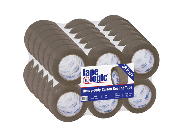 2 Inch x 110 Yards Tan Acrylic Packing Tape, 2.6 Mil Thick, Pack of 36 Rolls, for Packaging, Shipping, Moving, Home and Office