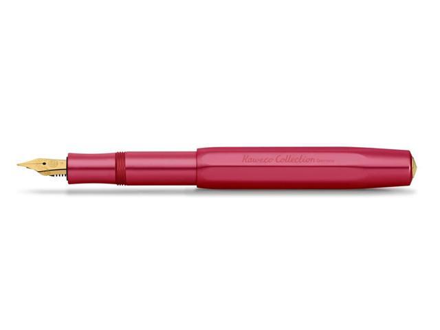 COLLECTION Ruby Fountain Pen - Premium Steel Nib, Ink Cartridges, 13 cm, Nib: B (Broad)