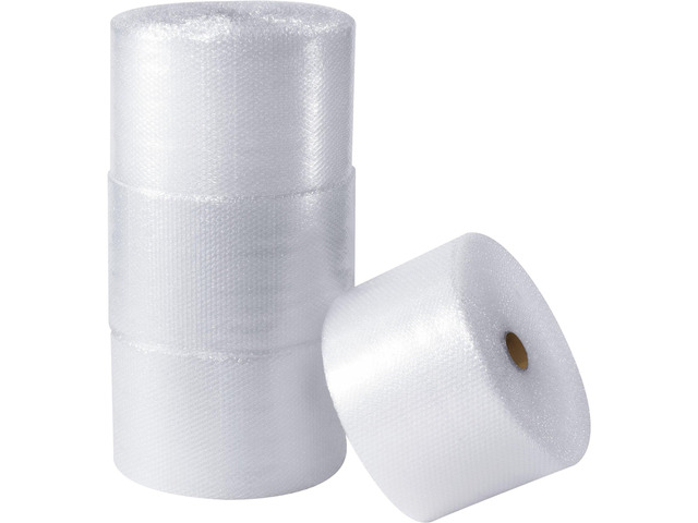 Bubble Cushioning Wrap Roll, 12 Inch x 300 Feet, 3/16' Small Bubble, Perforated Every 12 Inches, Ships Parcel, for Packing, Shipping and Moving (4...
