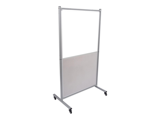 Stand Up Desk Store Rolling Mobile Magnetic Whiteboard Room Divider Dry Erase Board for Home or Classroom (Combo Whiteboard/Tackboard, 40' W x 72' H)