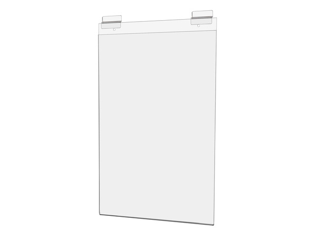 10 Pack Slatwall Sign Holder 11 Inch by 17 Inch Double Sided Large Ad Frame Clear Acrylic Sleeve for Events and Tradeshows