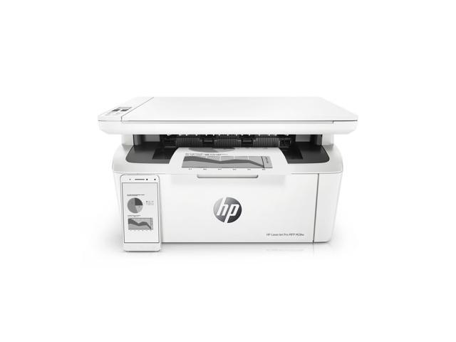 LaserJet Pro M28W Wireless All-in-One Monochrome Laser Printer, Ethernet, print speeds up to 18/19 ppm, Print Scan Copy, Auto-On/Auto-Off, White