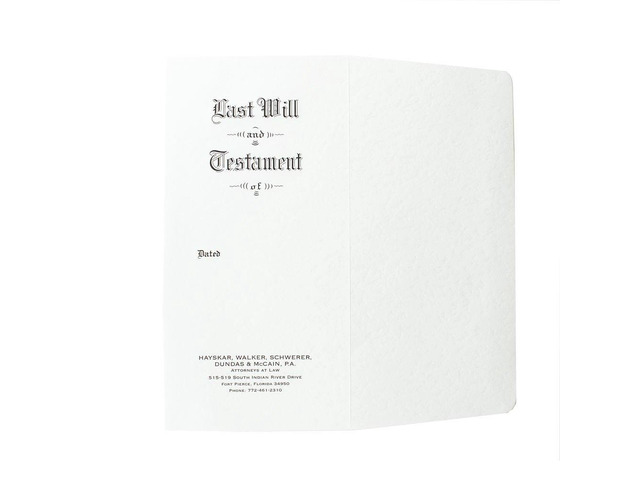 Blumberg Engraved Last Will and Testament or Will Envelopes, Testament Ledger or Pebble Finish Stock, Imprinted Law Firm Information, 100 per Box...
