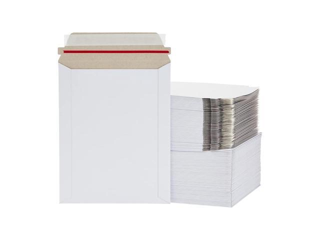 PSBM 200 PCS 9.75 x 12.25 Inch White Rigid Photo Mailers, Cardboard Shipping Envelopes, Mailers for Shipping Photos, CDs, Documents, Catalogue, Or.