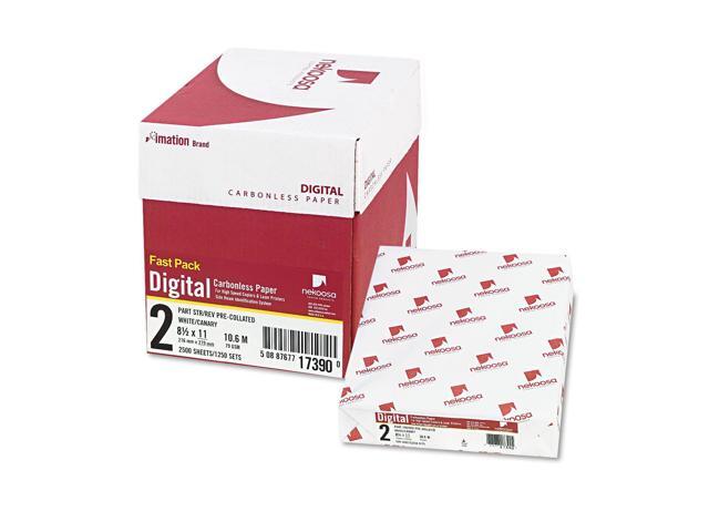 17390 Fast Pack Digital Carbonless Paper, 8-1/2 x 11, White/Canary, 2500/Carton