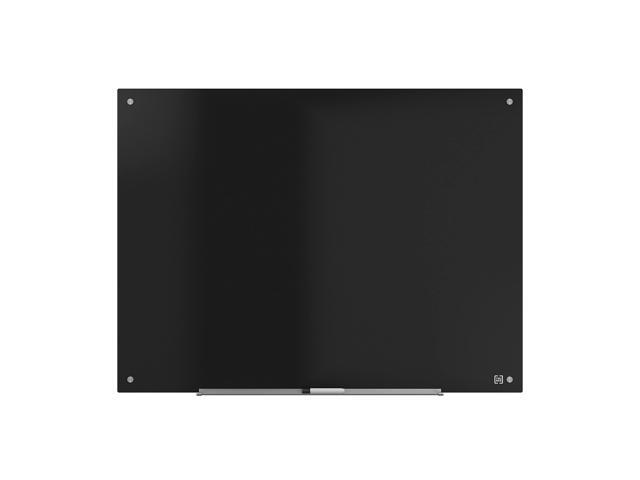 Staples Tempered Glass Dry Erase Board, Black, 4-ft x 3-ft