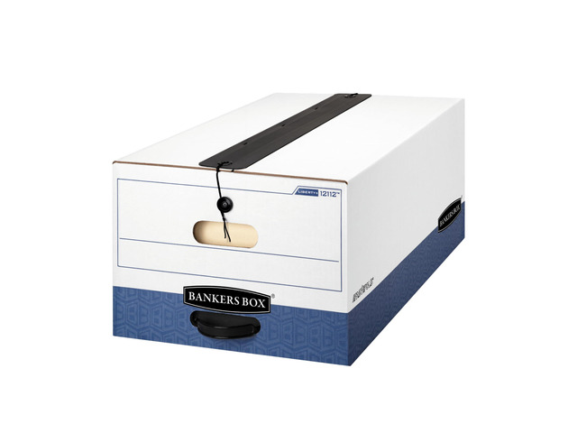 12-Pack String & Button Heavy-Duty File Box, Legal, FastFold Protect critical records with string-and-button security, FastFold setup, and...