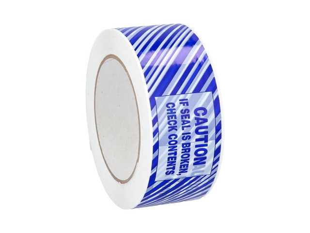 PSBM Caution If Broken Check Content Printed Tape, 72 Rolls 1.9 Mil 1.88 Inch 110 Yards Per Roll, Blue Tamper Evident Heavy Duty Tape for...