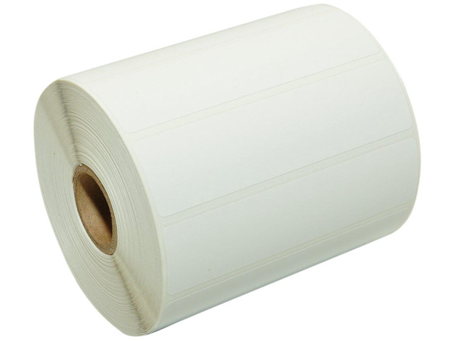 Direct Thermal Labels, 4-Inch x 1 Inch, White, Roll, Permanent Adhesive, Perforations Between Labels, 1300 per Roll, 12 Rolls per Carton (530763)