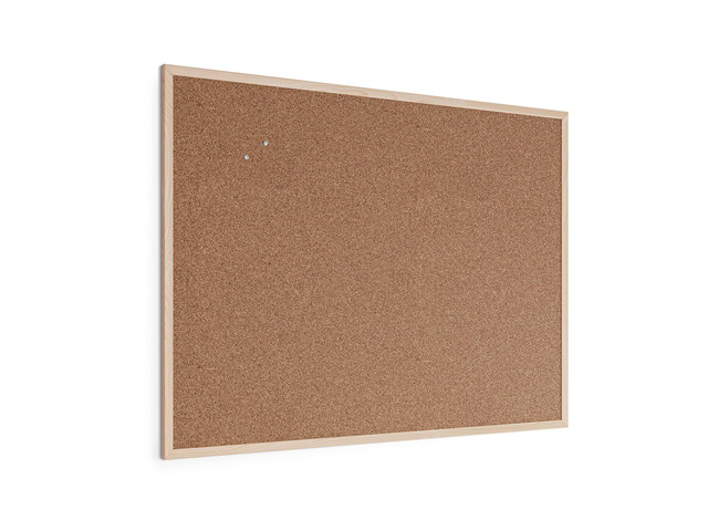 Cork Bulletin Board, 36' x 48' Inches, Light Birch Wood Frame (003U00-01)