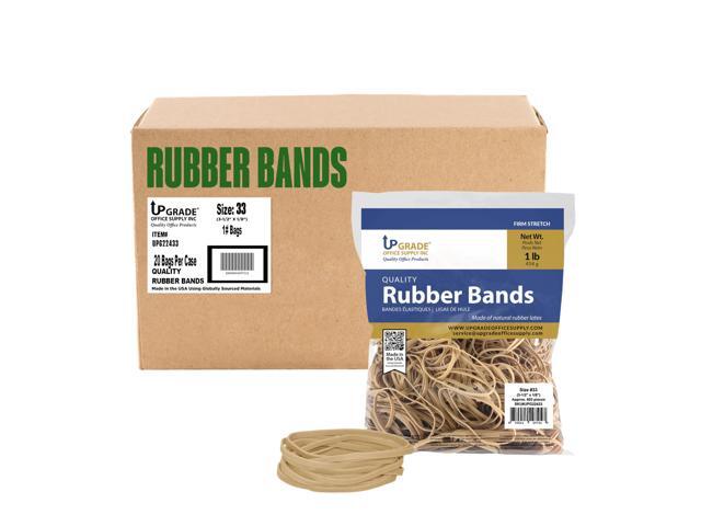 Upgrade Office Supply Rubber Bands, Size 33, 3-1/2 x 1/8 in, 12000 Count, 20 Pack Case