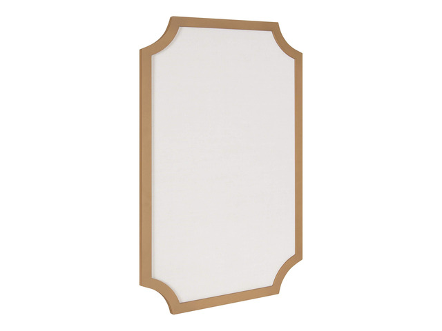 Holbrook Modern Scalloped Fabric Pinboard, 24 x 36, Gold, Decorative Bulletin Board for Wall