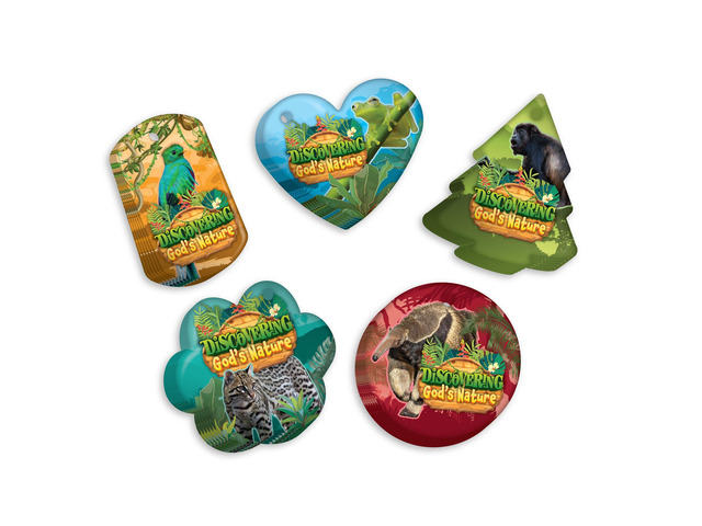 2026 Faith Brag Tags VBS (Vacation Bible School) Discover the Nature of God Value Pack: 500 Brag Tags (100 for Each Design)