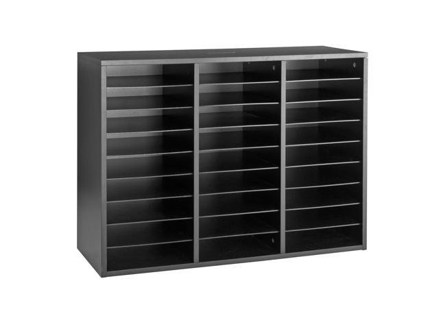 Mail Center 1 Black Classroom or Home Literature Organizer with 27 Slots Keep Your Classroom, Office, or Distance Learning Space Organized,...
