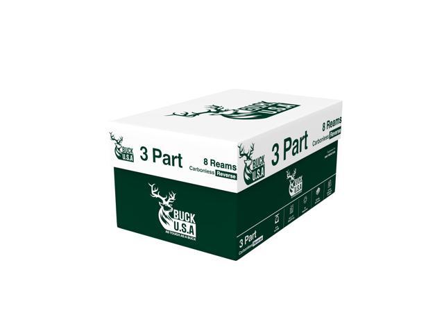 3 Part Reverse Carbonless NCR Paper (5900), 8 Reams, 8.5' x 11' Collated Paper, 1336 Sets, 4008 Sheets, 92 Bright, CF Pink/CFB Canary/CB White -...