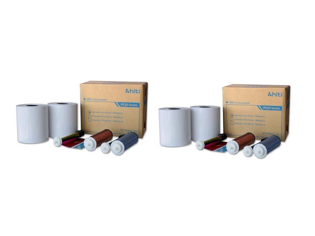 HiTi 4x6 Media for P525L and P520L Printers - Paper and Ribbon Kit (2000 Prints) with Free EventPrinters Brand Photo Folder Samples