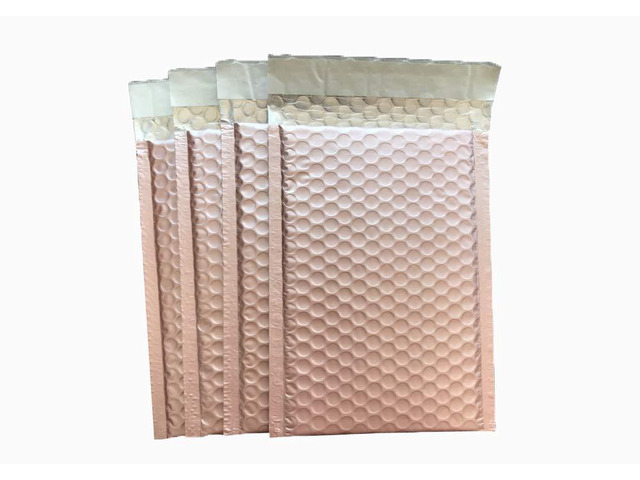 ProLine Matte Metallic Rose Gold Bubble Padded Mailers #0 Extra Wide 6.5x10 Inch Self Seal Padded Envelopes (500)