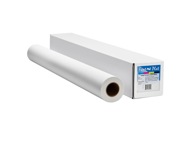 Self Adhesive Polypropylene Banner 8 mil WP - 36inch x 100ft Roll - 2inch core