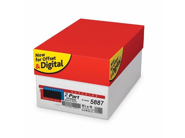 2500 Sets, 8-1/2' x 11' Pre Collated, Carbonless Paper, 2 Part Reverse, (White, Canary),Ncr5887 Category: Copy and Multi Purpose Paper